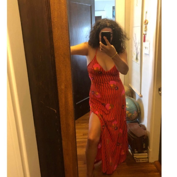 Elizabeth Stewart Vintage 70s Halter Top Maxi Dress Size 10 - Picture 8 of 8